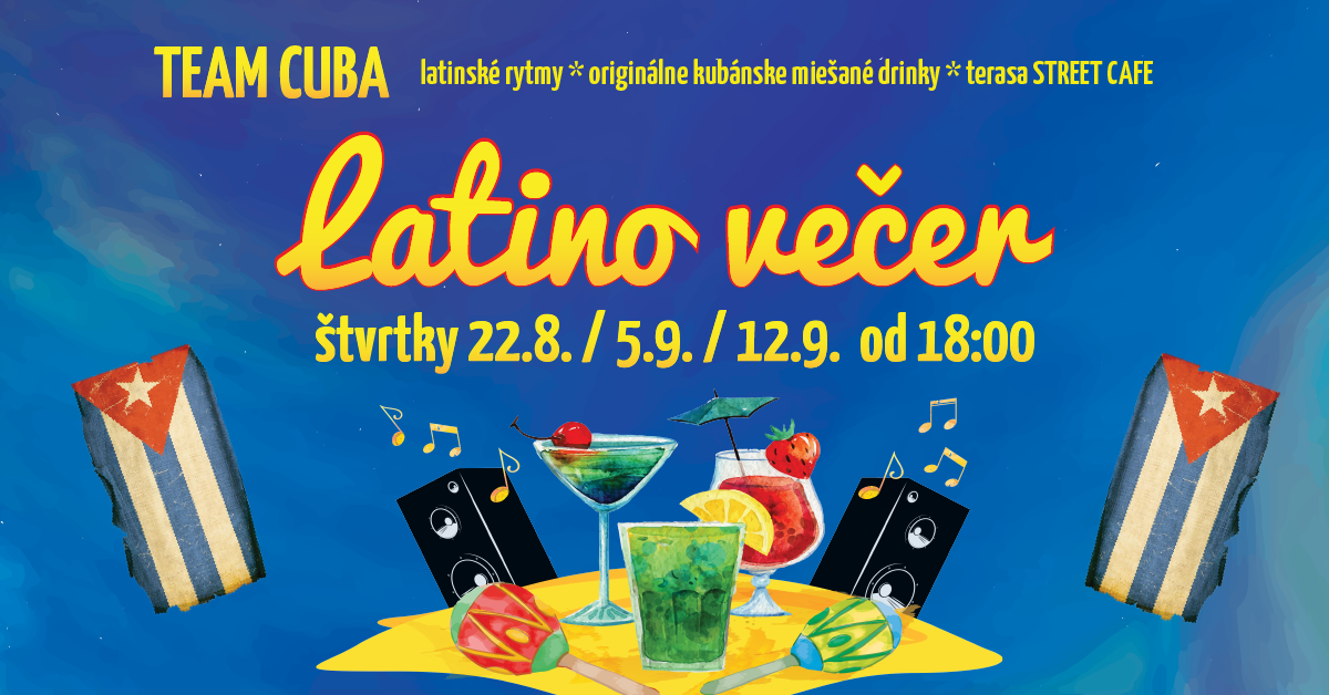 latino večer city park rovinka